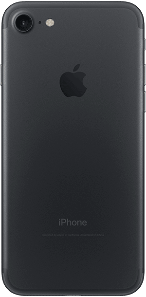 iPhone 7 - Matte Black - 32GB - Very Good 2 Black iPhone 7 back view.