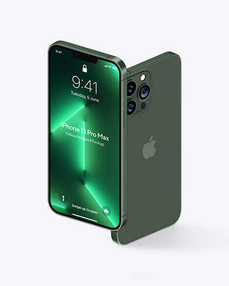 iPhone 13 Pro - Alpine Green - 256GB - Like New 4 Green iPhone 13 Pro Max mockup