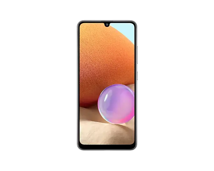 Samsung A32 5G - Black - 64GB - Like New 3 Smartphone displaying colourful abstract image.