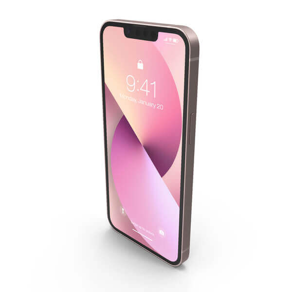 Refurbished iPhone 13 128GB Pink – Excellent 6 Pink iPhone 13 on white background