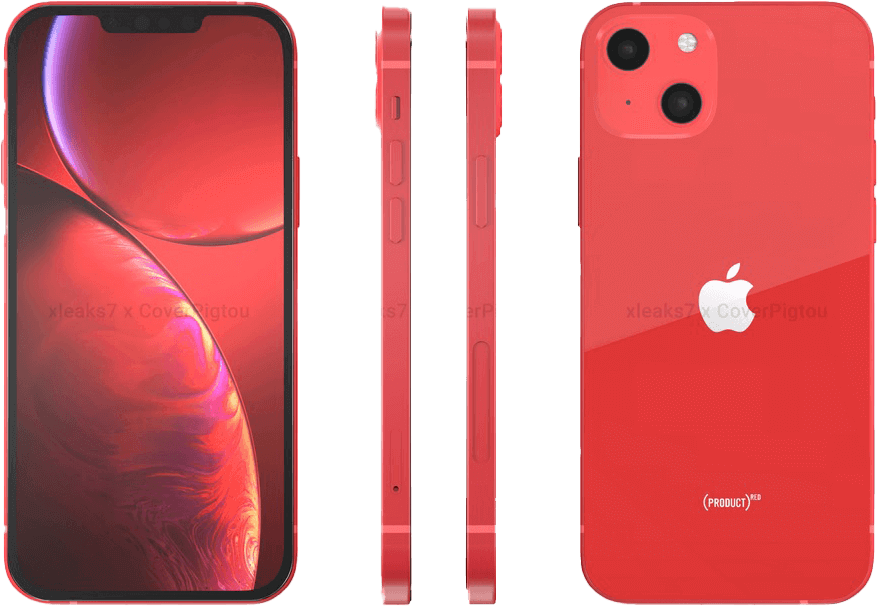 Refurbished iPhone 13 128GB Product Red – Excellent 5 Red iPhone 13 from multiple angles
