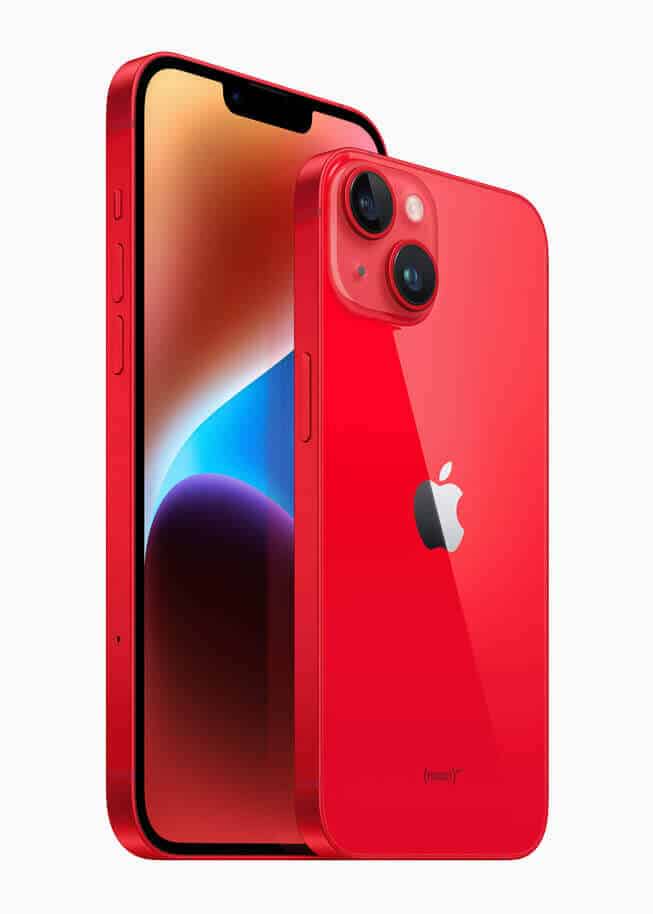 Refurbished iPhone 14 128GB Red – Like New 4 Red Apple iPhone 14, sleek design.