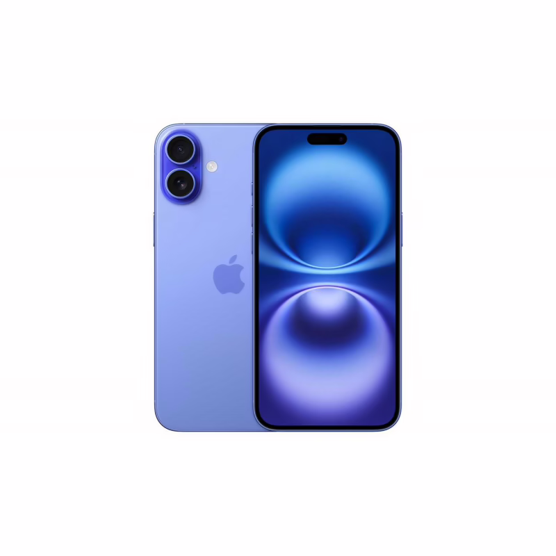 iPhone 16 Plus - Blue - 128GB - Like New 1 Blue iPhone with dual cameras displayed., Used iPhone 16 Plus 256GB Blue
